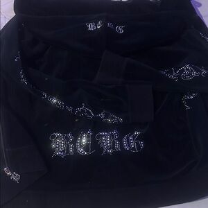 BCBG Black Hoodie with Rhinestones